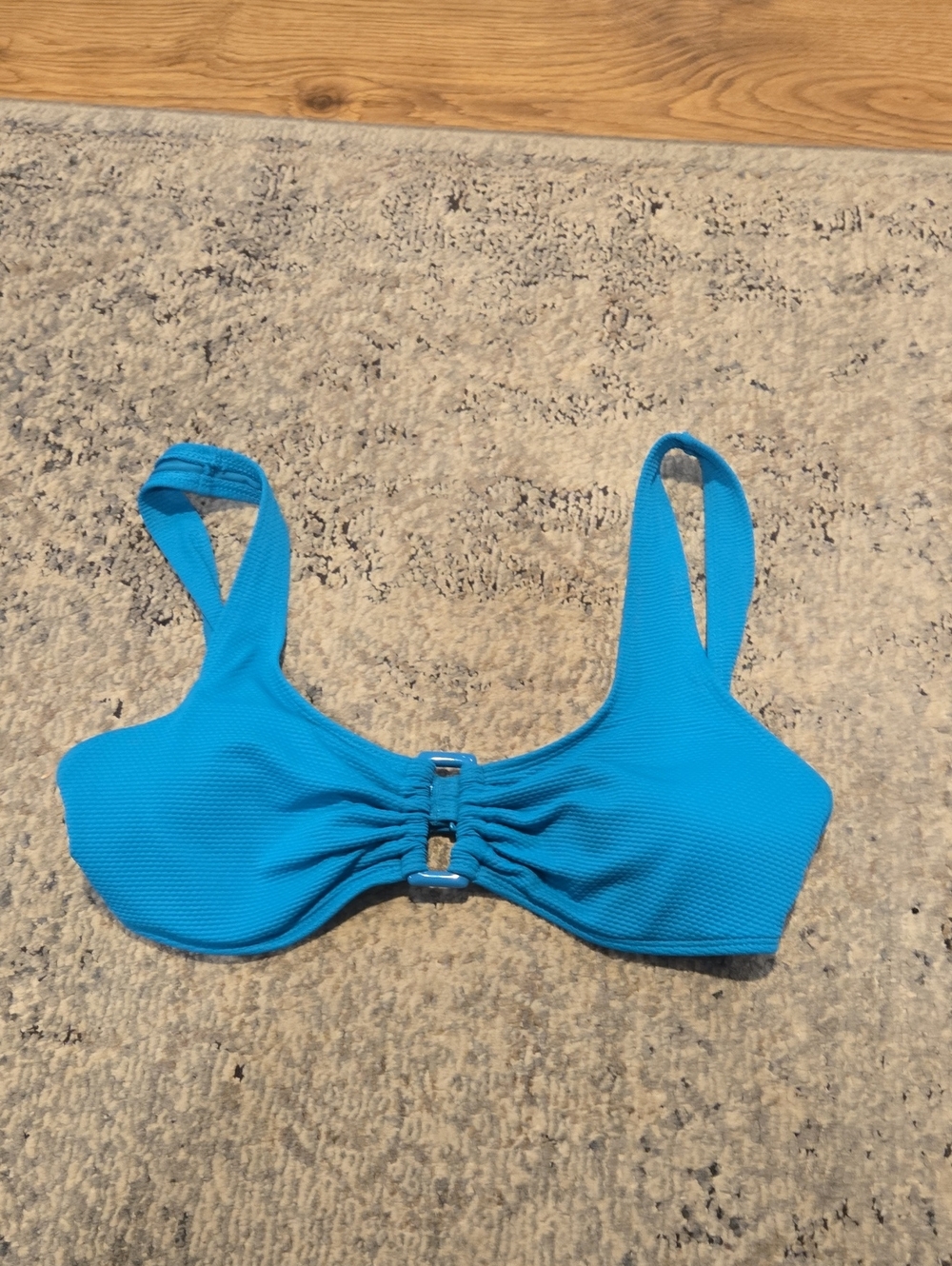 Old Navy Turquoise Bikini Top with Center Ring Accent